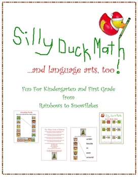 Preview of Silly Christmas Duck Math & Language Arts for K-1