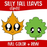 Silly Fall Leaves Moveable Clipart - Fall clipart full col