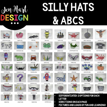 Preview of Silly Hats & ABCs  {52 Differentiated Hats}