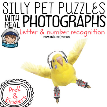 Preview of Silly Pets Puzzle (Number and Letter Recognition with Real Photos)