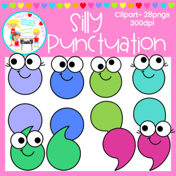 Silly Punctuation Clipart by Victoria Saied | Teachers Pay Teachers