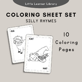 Silly Rhymes Coloring Sheets