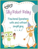 Fraction operations with unlike denominators: Silly Robot Relay.