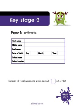 Preview of Silly SATs KS2 Arithmetic Paper 1 (Set A)