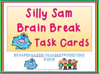 Preview of Brain Break Task Cards with Silly Sam