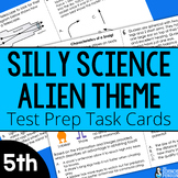 5th Grade Silly Science Test Prep Task Cards + Digital Res