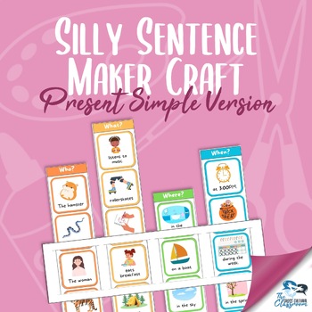 Preview of Silly Sentence Maker Craft - Present Simple Version