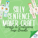 Silly Sentence Maker Craft - Simple & Continuous Tense BUNDLE!
