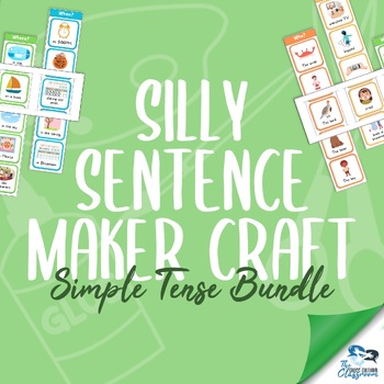 Preview of Silly Sentence Maker Craft - Simple Tense BUNDLE!