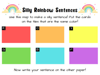 Silly Rainbow Sentences Teaching Resources | TPT