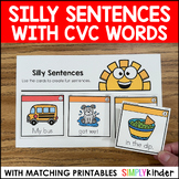 Silly Sentences CVC Decodable Writing Word Practice Center