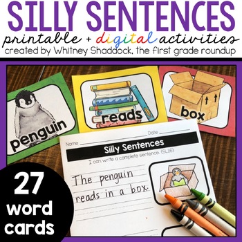 Writing Complete Sentences Game by The First Grade Roundup by Whitney