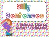Silly Sentences Literacy Center for K and First Grade