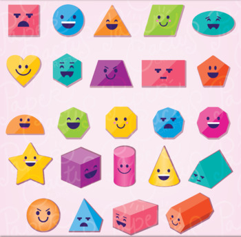 Preview of Silly Shapes Clipart - Instant Download