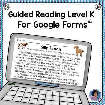 Preview of Silly Simon Reading Comprehension Passage & Questions for Google Forms™