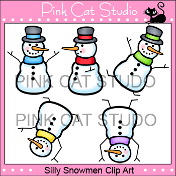 Snowmen Clip Art - Winter Clip Art for Personal & Commercial Use