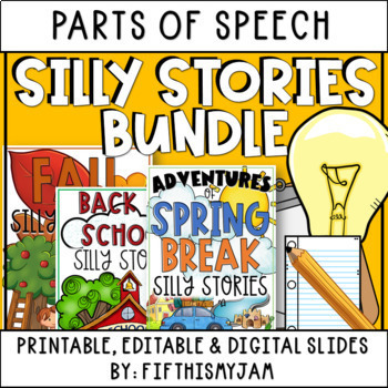 Preview of Silly Stories Bundle | Parts of Speech | Digital Included