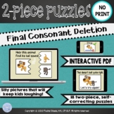 Silly Tail Sounds Final Consonant Deletion Puzzles - DIGITAL
