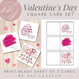 Silly Valentine's Day Printable | 3 Blank Print-Ready Mini Cards