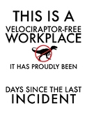 Silly Dinosaur Velociraptor Poster