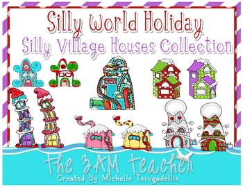 Preview of (Silly World Holiday) Winter Houses Clip Art Collection