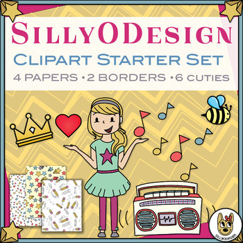 Preview of SillyODesign Free Clip Art Sampler TpT Starter Set