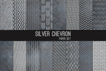 silver glitter chevron background