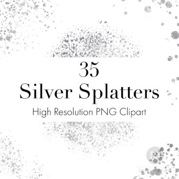 silver sparkles clipart