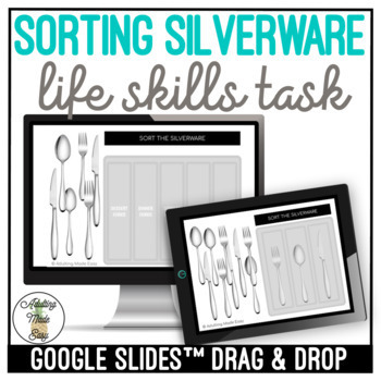 Preview of Silverware Sorting Google Slides Activity