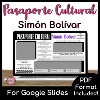 Preview of Simón Bolívar Research Activity | Pasaporte Cultural
