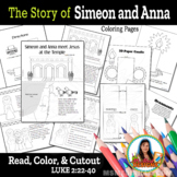 Simeon and Anna Meet Jesus Coloring Book Luke 2:22-40