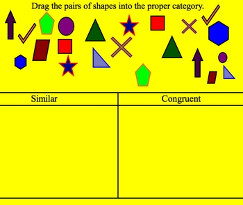 Similar Congruent Shapes Math Smartboard Lessons by Smartboard Smarty