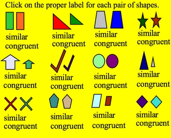 Similar Congruent Shapes Math Smartboard Lessons by Smartboard Smarty