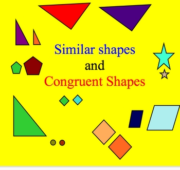 Preview of Similar Congruent Shapes Math Smartboard Lessons