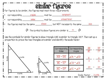 Page 2 of 3 - Scale factors of Similar Figures - KATE'S MATH LESSONS