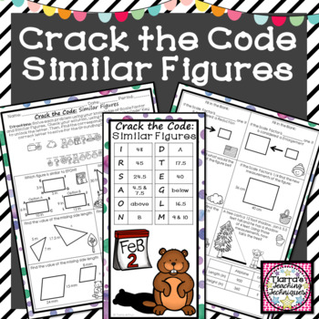 Preview of Similar Figures Activity Crack the Code 