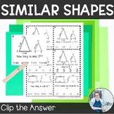 Similar Figures Clip the Answer Math Station TEKS 7.7a Mat