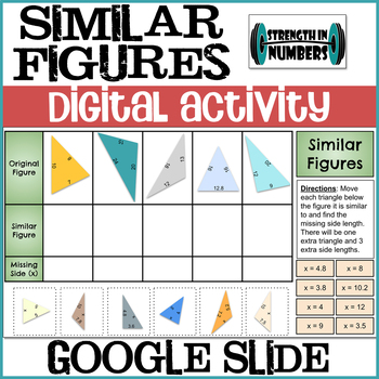 Preview of Similar Figures Digital Activity Slides for Google Classroom Paperless No Prep