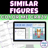 Similar Figures Digital Activity and Worksheet Color Me Crazy