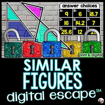 Preview of Similar Figures Digital Math Escape Room Activity