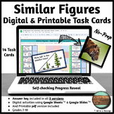 Similar Figures Digital and Printable Task Cards Activity Pack