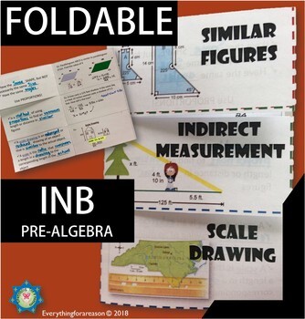 Preview of Similar Figures, Indirect Measurement and Scale Drawing Foldable PDF + EASEL