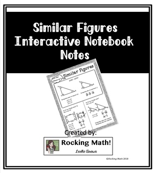 Preview of Similar Figures Interactive Notebook Notes
