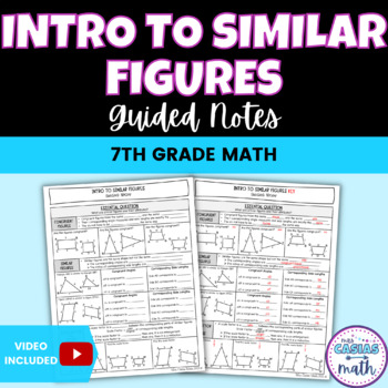 Preview of Similar Figures Introduction Guided Notes Lesson 7th Grade Math