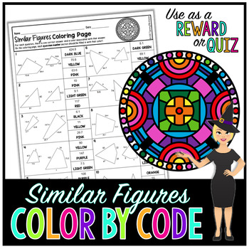Preview of Similar Figures Math Color By Number or Quiz