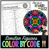 Similar Figures Math Color By Number or Quiz