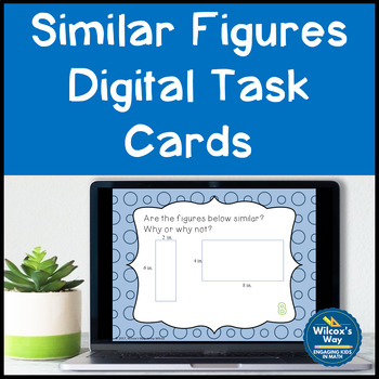 Preview of Similar Figures Missing Side Lengths Digital Task Card Distance Learning