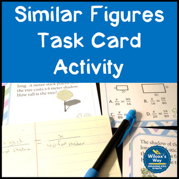 Preview of Similar Figures Missing Side Lengths Task Card Activity