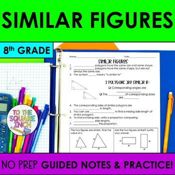 Preview of Similar Figures Notes | Similar Polygons Guided Notes | Congruent Figures