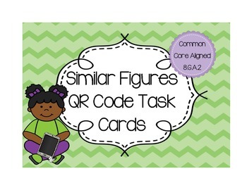 Preview of Similar Figures QR task cards